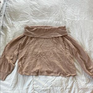 Tobi Off-Shoulder Sweater - Brown